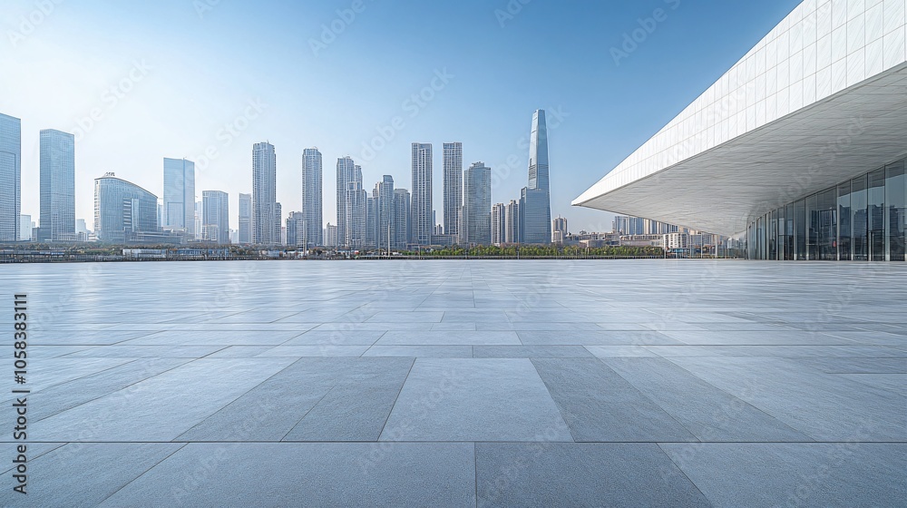 Fototapeta premium Opera House and Modern Architecture with City Skyline, Financial District, Urban Landscape, and Commercial Setting