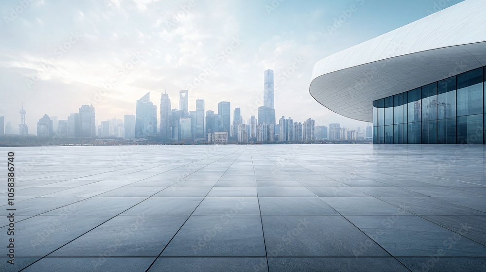 Fototapeta premium Opera House and Modern Architecture with City Skyline, Financial District, Urban Landscape, and Commercial Setting