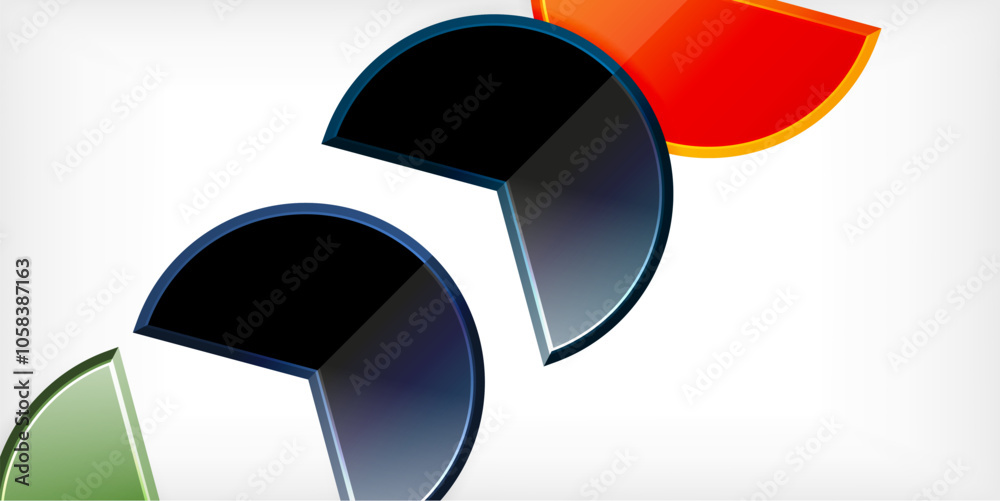 Glass reflective geometric round shapes background. Vector Illustration For Wallpaper, Banner, Background, Card, Book Illustration, landing page Glass reflective geometric round shapes background. Vector Illustration For Wallpaper, Banner, Background, Card, Book Illustration, landing page