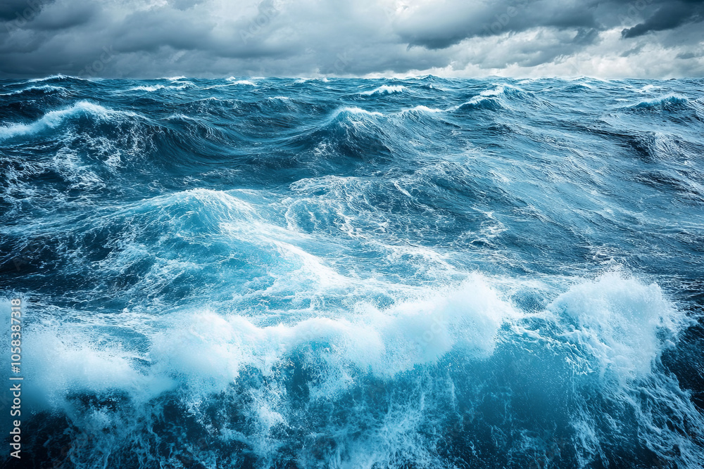 Hurricane forming over a warm ocean, fueled by climate change Hurricane forming over a warm ocean, fueled by climate change