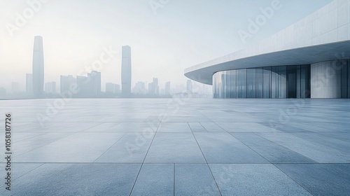 Opera House and Modern Architecture with City Skyline, Financial District, Urban Landscape, and Commercial Setting