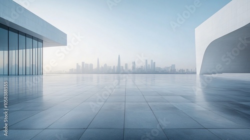 Opera House and Modern Architecture with City Skyline, Financial District, Urban Landscape, and Commercial Setting