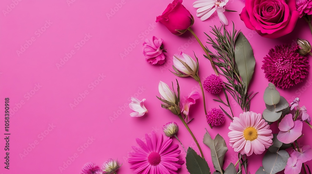 Pink Floral Arrangement on a Pink Background A Beautiful and Vibrant Image for Greeting Cards, Invitations, and More Abstract Gradient Background with Copy Space Pink Floral Arrangement on a Pink Background A Beautiful and Vibrant Image for Greeting Cards, Invitations, and More Abstract Gradient Background with Copy Space