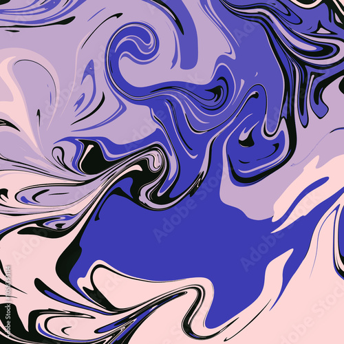 A painting  swirling, fluid  blue and purple color  for blending color are  abstract  background 