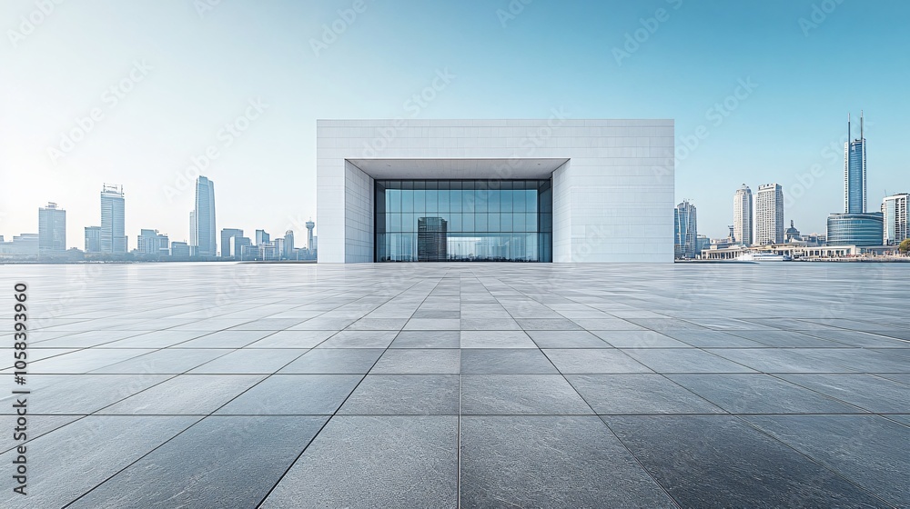 Fototapeta premium Opera House and Modern Architecture with City Skyline, Financial District, Urban Landscape, and Commercial Setting