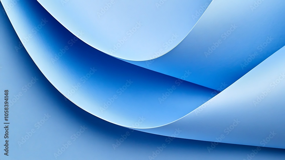 Fototapeta premium Abstract Blue Background with Curved Lines for Website Design Blank Background with Copy Space for Design Projects