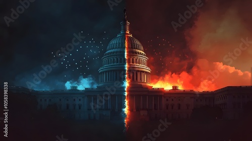 Capitol divide a visual contrast