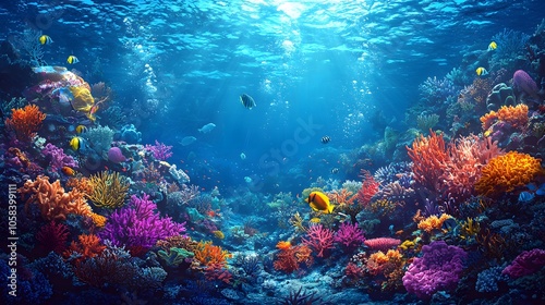 Wallpaper Mural Colorful underwater reef Torontodigital.ca