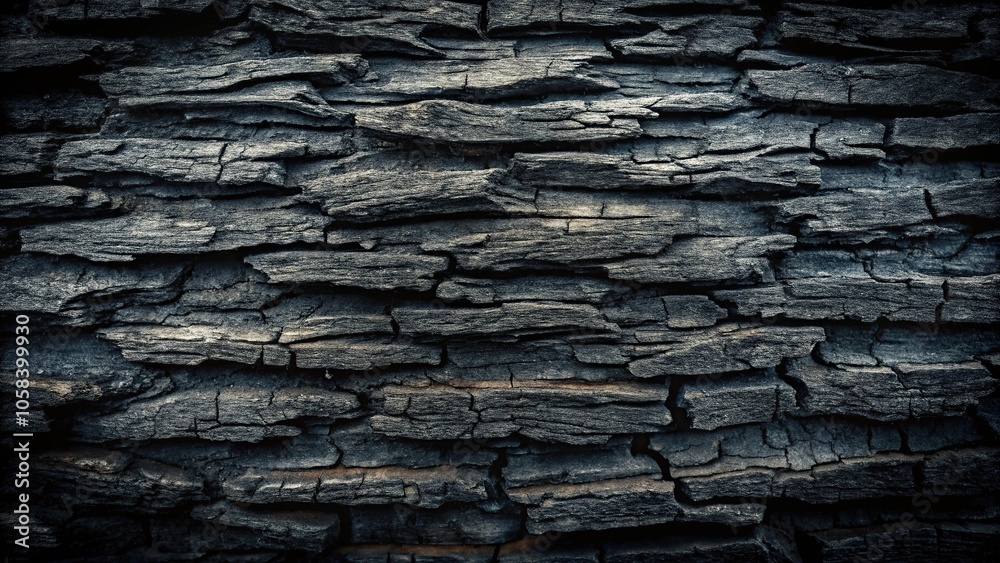 A dark and foreboding black texture with a rough, organic appearance, reminiscent of tree bark or stone, dark, stone A dark and foreboding black texture with a rough, organic appearance, reminiscent of tree bark or stone, dark, stone
