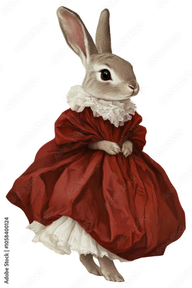 Obraz premium PNG Bunny animal painting vintage.