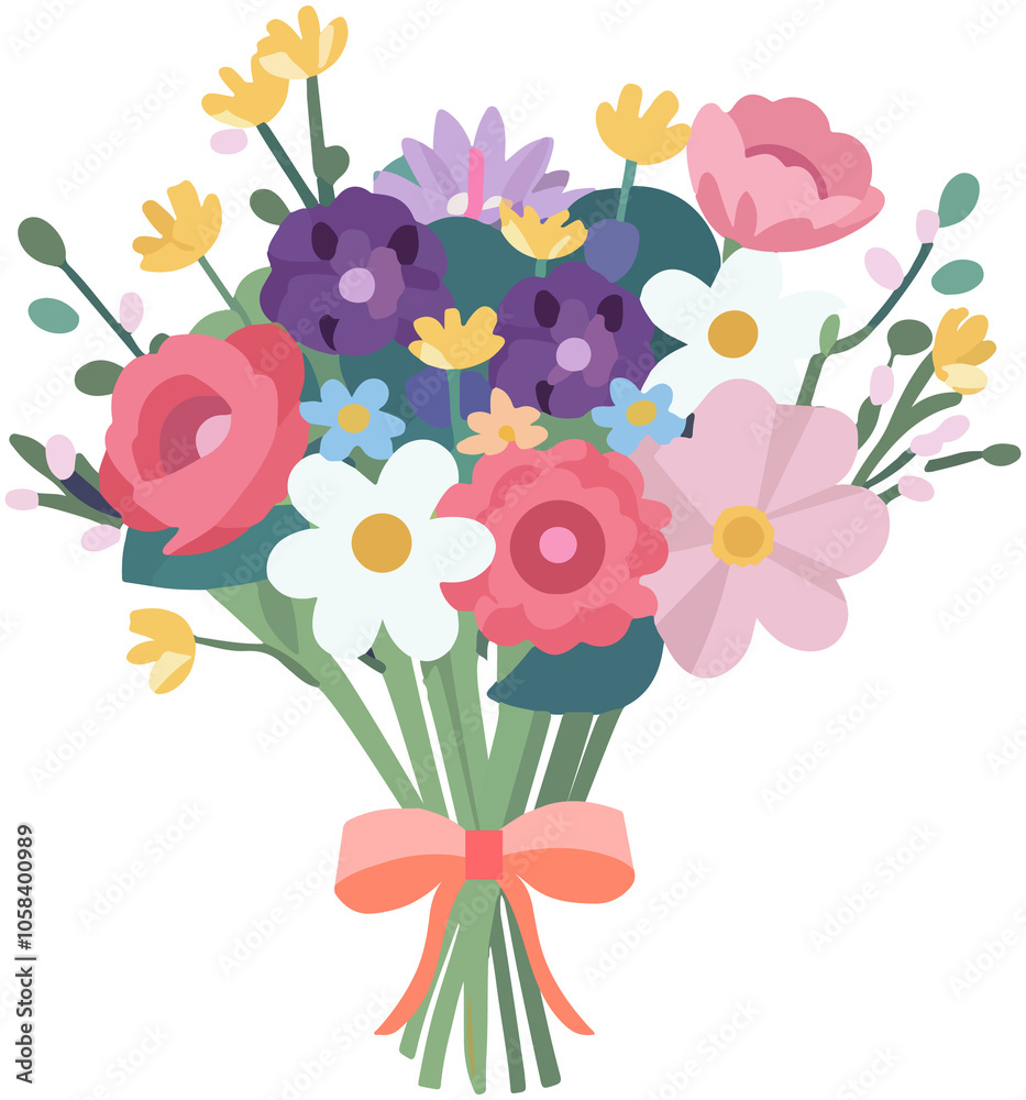 Obraz premium Flower bouquet icon 