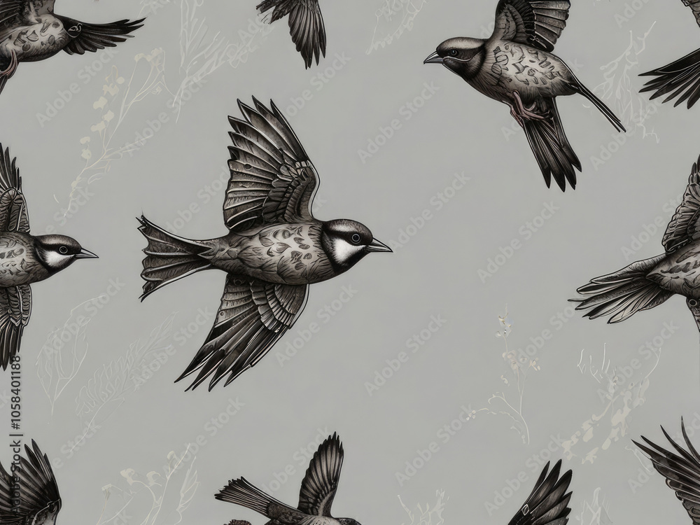 Obraz premium bird sparrow in flight