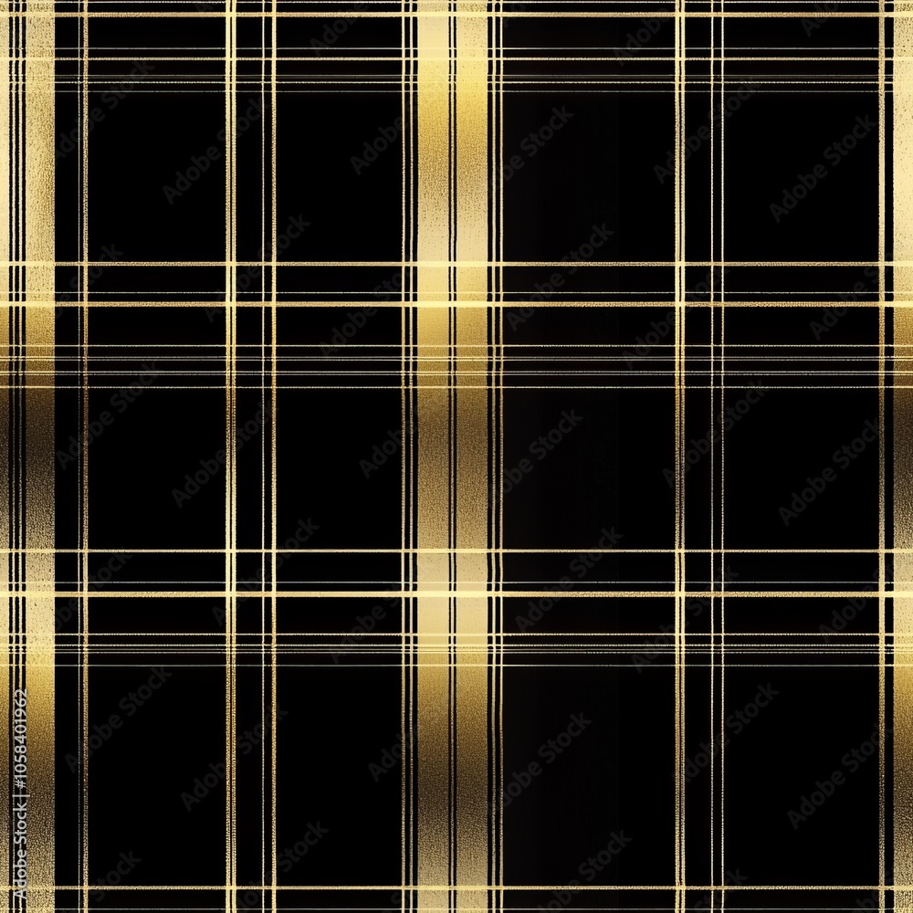 seamless pattern of elegant black and gold plaid seamless pattern of elegant black and gold plaid