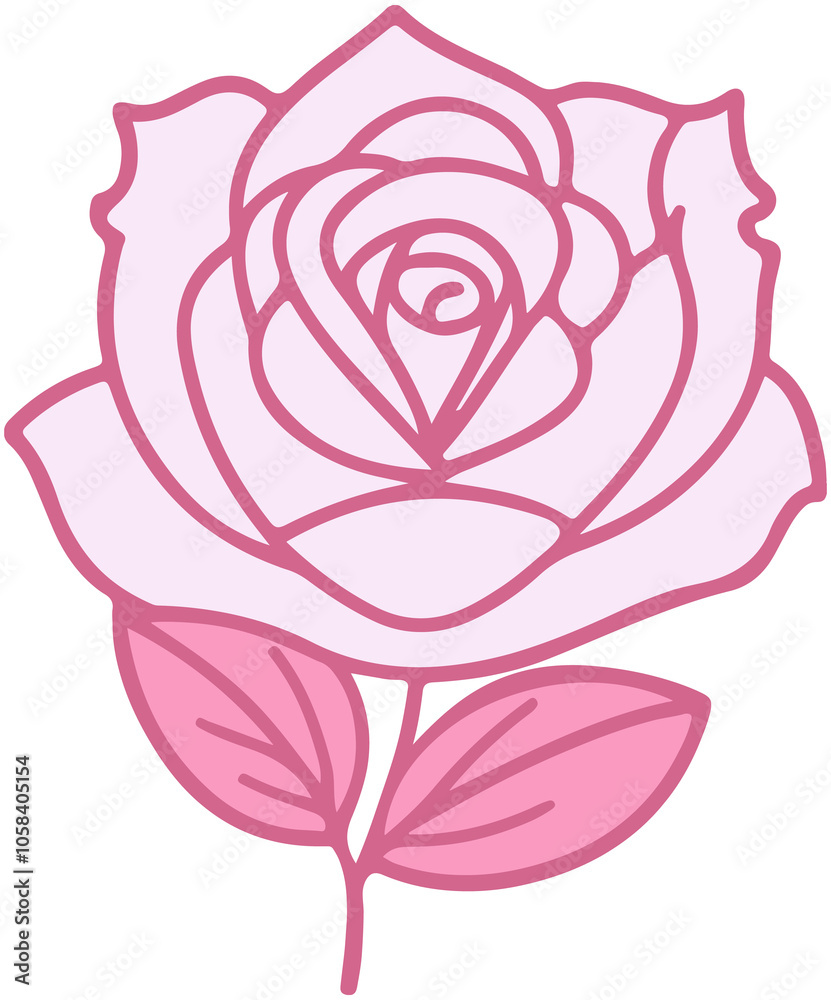 Pink Rose Flat Icon Pink Rose Flat Icon