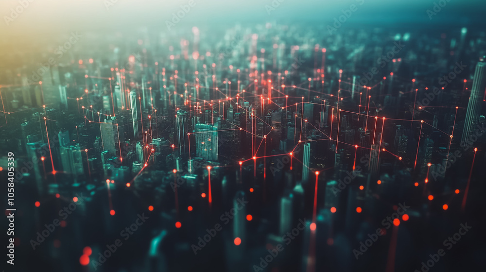Obraz premium abstract professional business team people innovation connection of line from nail node to node on map background , networking concept