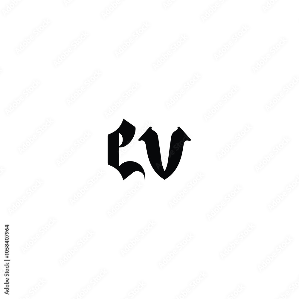 EV monogram logo design letter text name symbol monochrome logotype alphabet character simple logo EV monogram logo design letter text name symbol monochrome logotype alphabet character simple logo