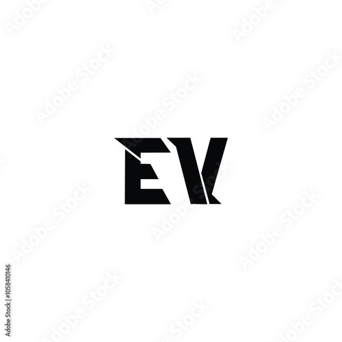 EV monogram logo design letter text name symbol monochrome logotype alphabet character simple logo