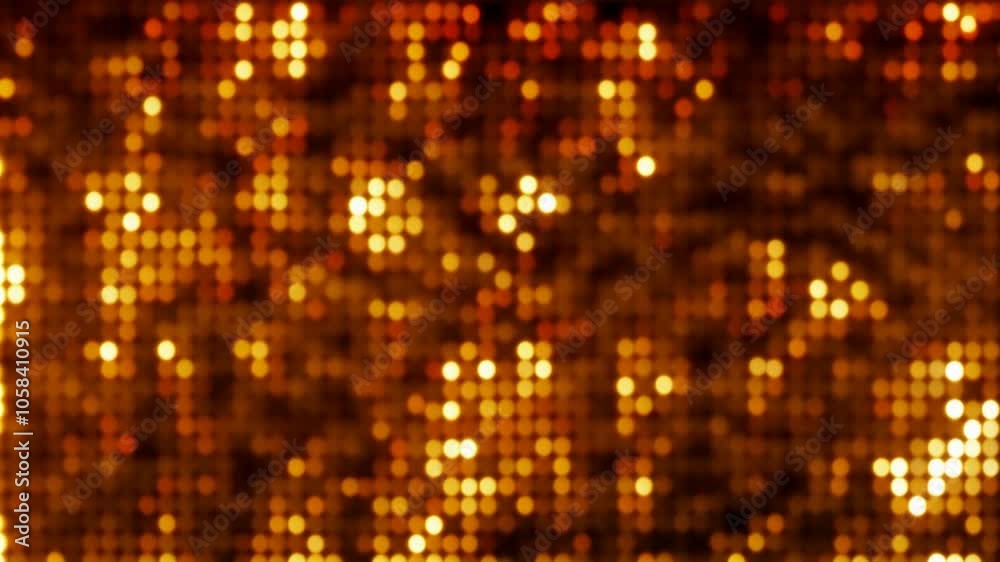 Gold. Glamour luxury background with sparkle glitter, glow light and bokeh effect. Looped holiday animation, endless festive footage for celebration, congratulation, party disco, sale, festival gala.