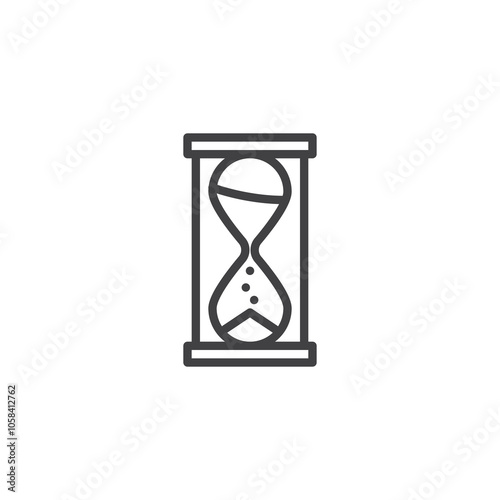 Hourglass line icon