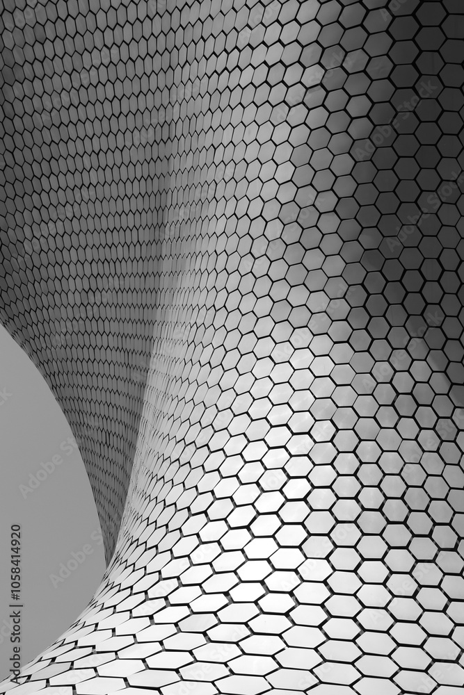 Textura del impresionante museo Soumaya en Ciudad de México