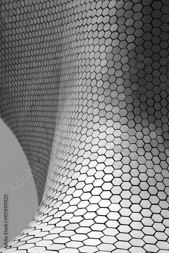Obraz na płótnie Textura del impresionante museo Soumaya en Ciudad de México w salonie