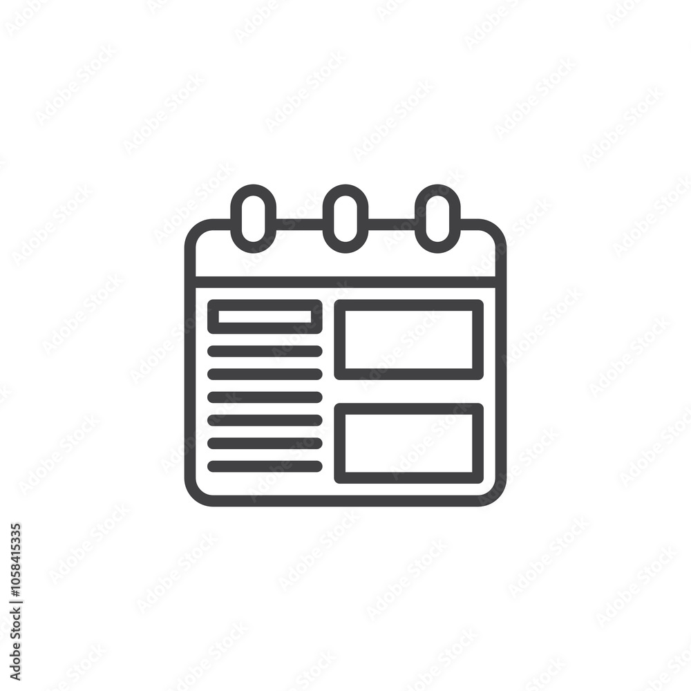 Day Planner line icon Day Planner line icon