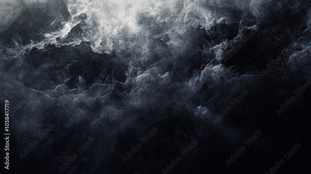 Wide banner with an abstract background, creating a dark wallpaper effect. This design emphasizes an intriguing visual aesthetic with ample copy space for text or graphics.