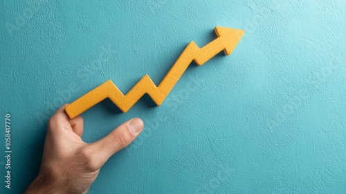 Business Growth Concept with Hand and Graph