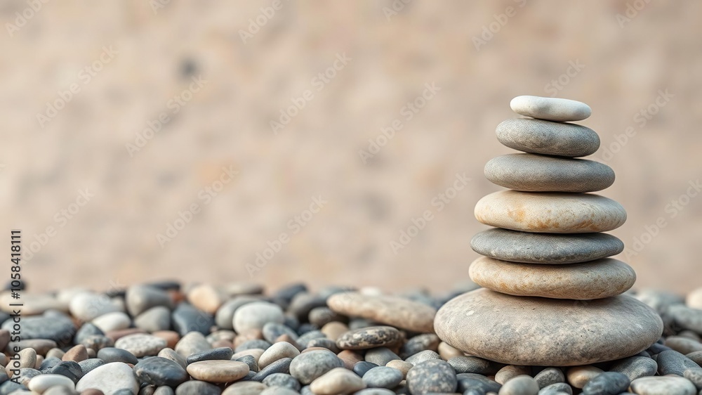 Pebbles stacked in layers resembling a natural rock formation, stacked, texture Pebbles stacked in layers resembling a natural rock formation, stacked, texture