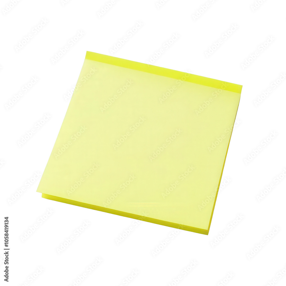 Yellow sticky note on a white isolated background for organization or reminders. Yellow sticky note on a white isolated background for organization or reminders.