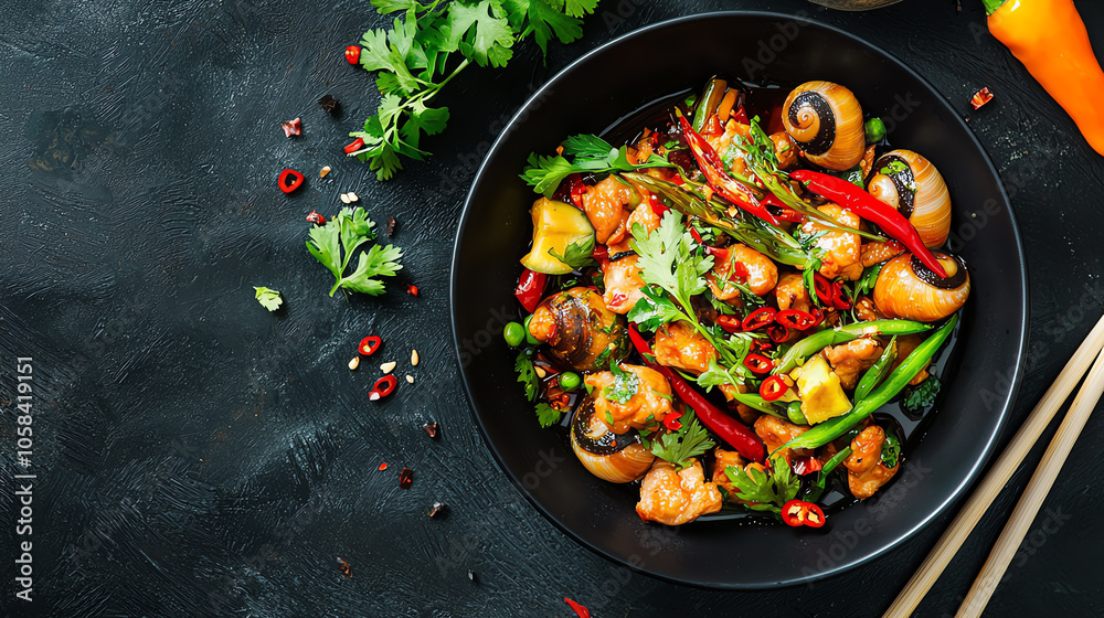 Savor the flavor of vietnam a delectable snail dish enhanced with lemongrass and chili Savor the flavor of vietnam a delectable snail dish enhanced with lemongrass and chili