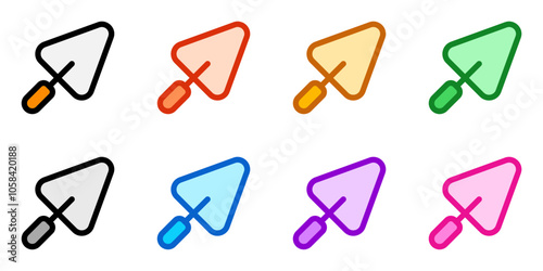 Editable trowel, shovel, cement vector icon. Construction, tools, industry. Part of a big icon set family. Perfect for web and app interfaces, presentations, infographics, etc