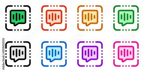 Editable speech recognition, voice scan vector icon. AI technology, artificial intelligence. Part of a big icon set family. Perfect for web and app interfaces, presentations, infographics, etc