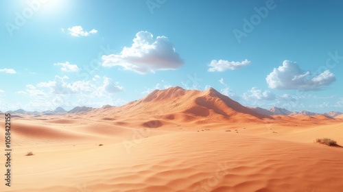 Sunlit Desert Landscape