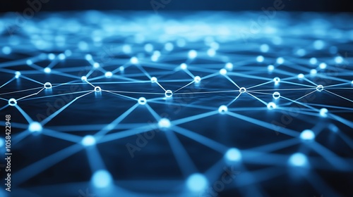 Abstract Network Connection Technology Background, Data and Communication Concept Blank Background with Copy Space for Design Projects