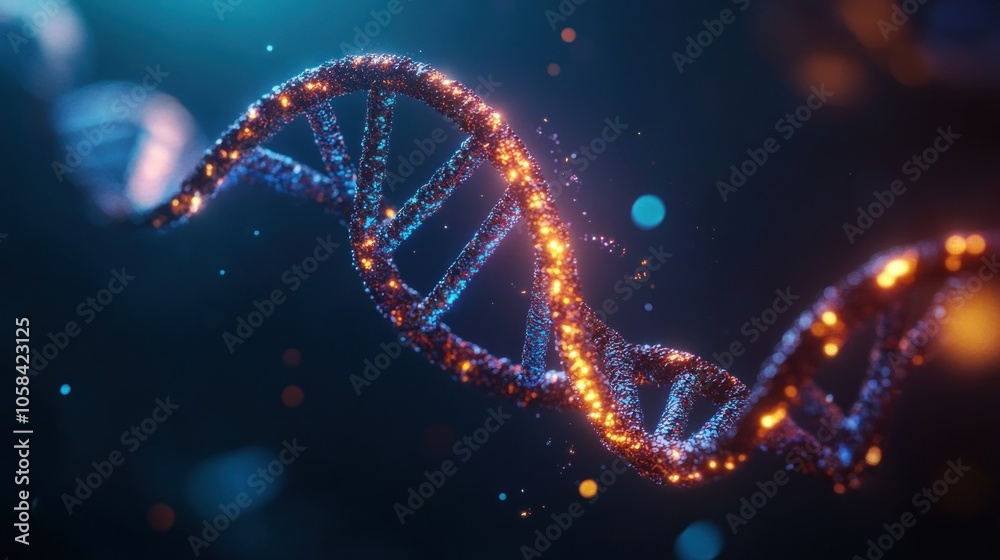 DNA Double Helix Illuminated DNA Double Helix Illuminated