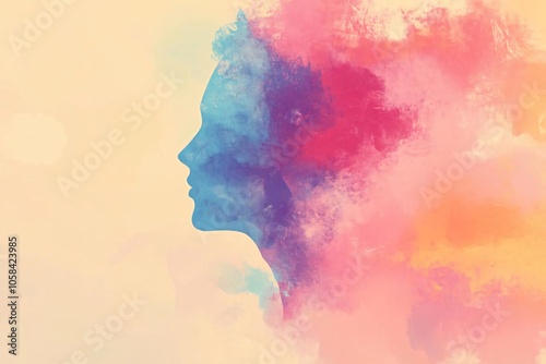 psychological self-development concept with mental growth themes on a soft background