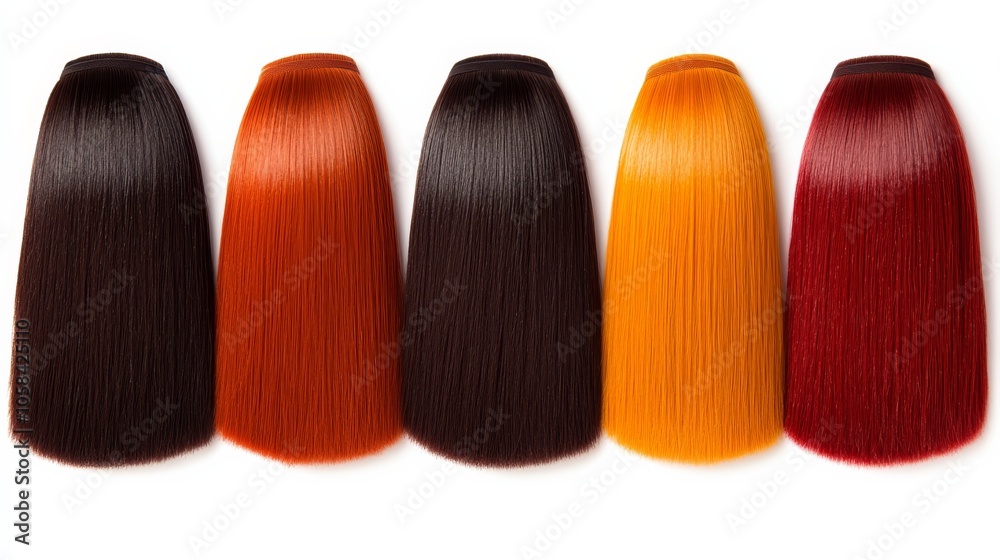 close-up of faded, dull, colored hair with copy space for hair restoration, treatment and damage repair. close-up of faded, dull, colored hair with copy space for hair restoration, treatment and damage repair.