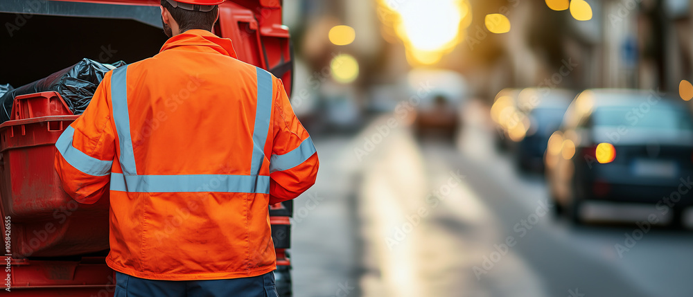 Obraz premium Waste Collection Worker.