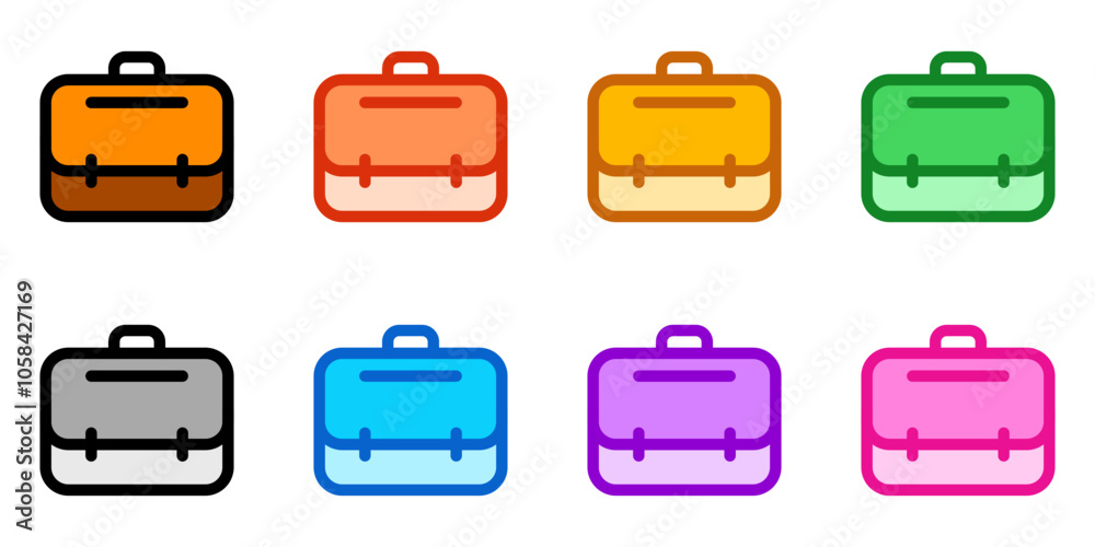 Editable briefcase, portfolio, business, work, office, job investment, bag, suitcase vector icon. Part of a big icon set family. Perfect for web and app interfaces, presentations, infographics, etc Editable briefcase, portfolio, business, work, office, job investment, bag, suitcase vector icon. Part of a big icon set family. Perfect for web and app interfaces, presentations, infographics, etc