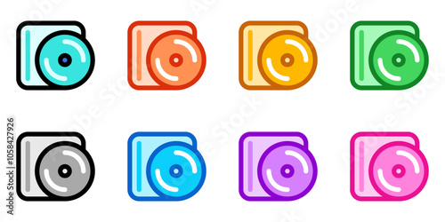 Editable film, blue ray, disc vector icon. Movie, cinema, entertainment. Part of a big icon set family. Perfect for web and app interfaces, presentations, infographics, etc