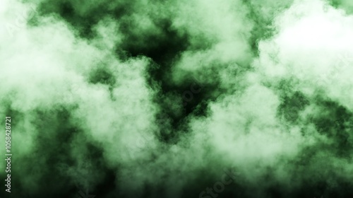Abstract Green Smoke Background for Digital Design Light Gradient Background with Room for Typography