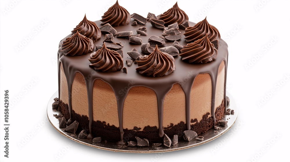 Decadent Dark Chocolate Cake with Creamy Topping Decadent Dark Chocolate Cake with Creamy Topping