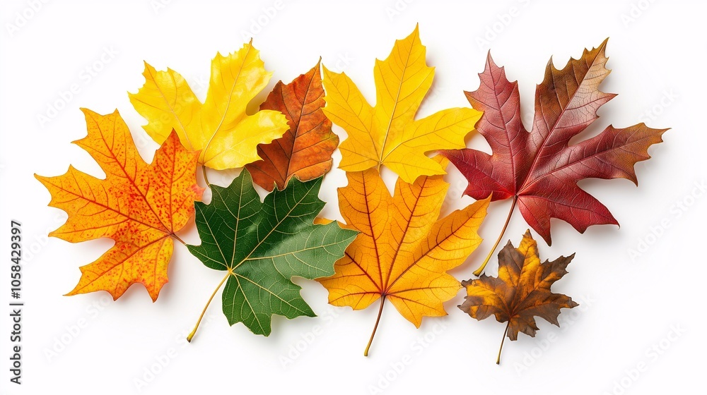 Vibrant Assorted Autumn Leaves Arrangement Vibrant Assorted Autumn Leaves Arrangement