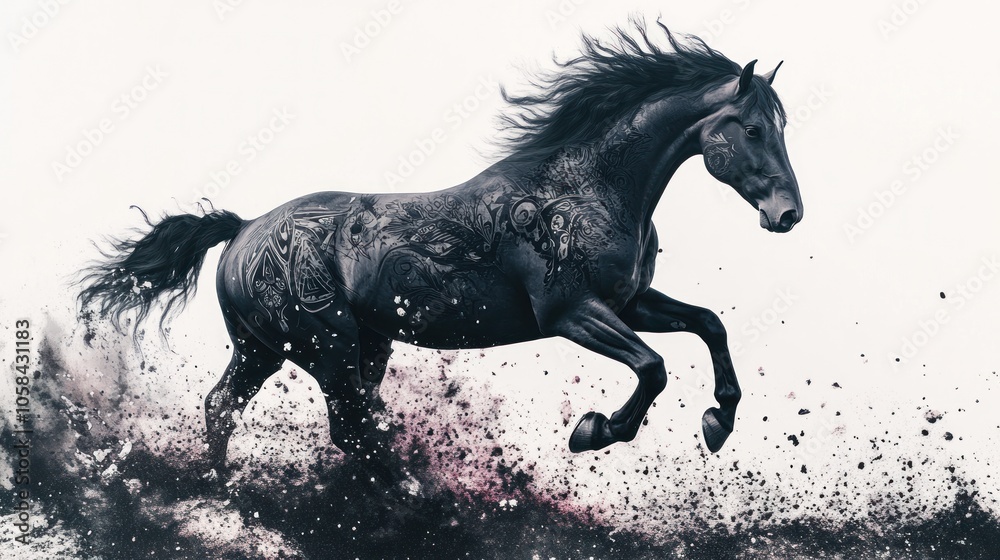 Black Stallion in Motion Black Stallion in Motion