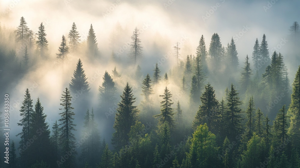 Misty Forest Sunrise Misty Forest Sunrise