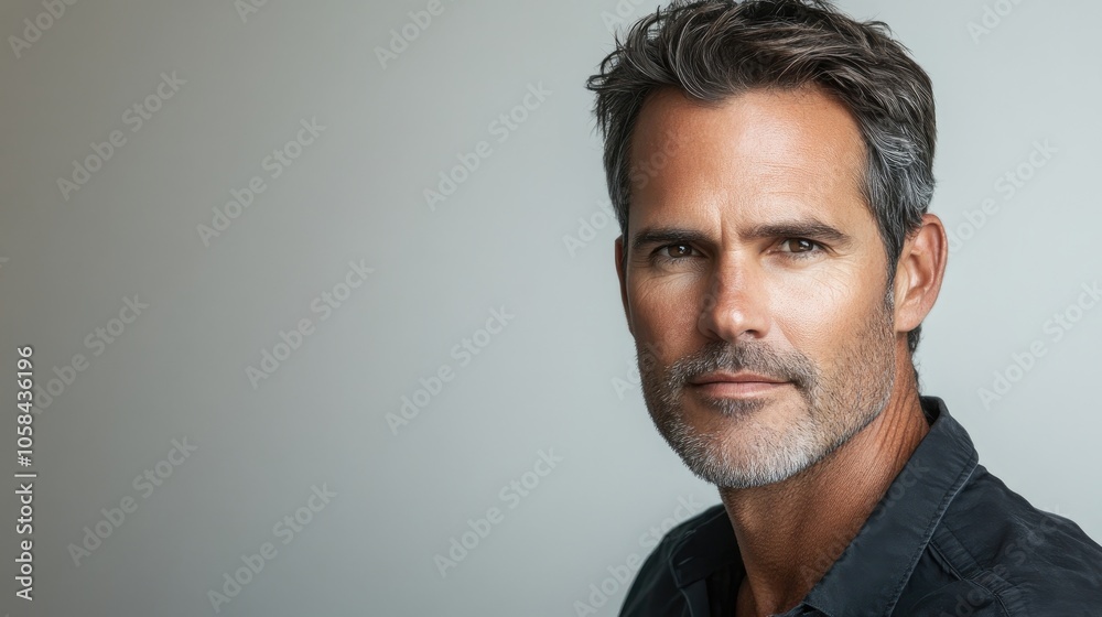 Portrait of a handsome man captured against a white background, exuding confidence and charm. This handsome man presents a striking image with ample copy space for creative use. Portrait of a handsome man captured against a white background, exuding confidence and charm. This handsome man presents a striking image with ample copy space for creative use.