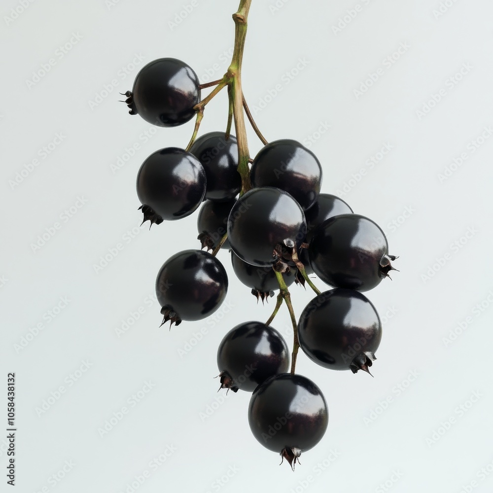 Currants on white. Currants on white.