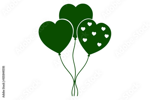 Valentine Balloons | isolated vector illustration on white background