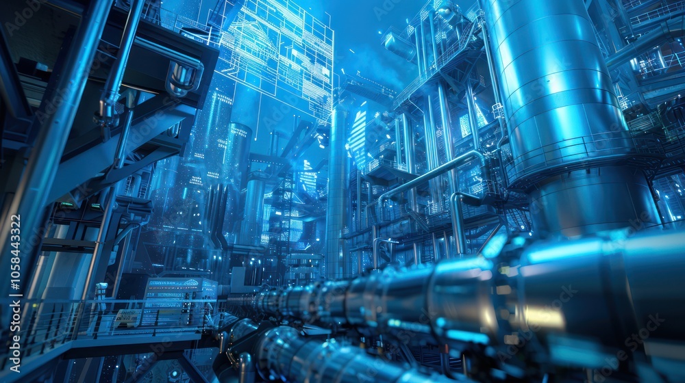 Fototapeta premium Futuristic Industrial Complex